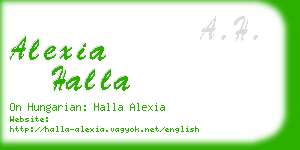 alexia halla business card